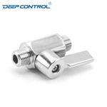 Stainless Steel SS304 SS316 NPT BSPT Male Male Thread Data Center Liquid Cooling Water Mini Ball Valve with SS Handle