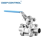 Data Center Liquid Cooling Water Sanitary 3PC Weld Encapsulated Seal High Platform ISO5211 Pad Ball Valve
