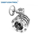 Liquid Cooling Water Data Center Free Leak Sanitary Worm Gear Operate 3 Piece Butterfly Valve