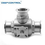 Liquid Cooling System Designs Sanitary Stainless Steel Auto Three Way Clamped Fixed Ball Valve
