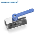 Leak Free Liquid Cooling Water DLC Stainless Steel BSPT NPT Female Thread Mini Ball Valve with Extended Handle