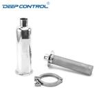 Sanitary Water Cooling Liquid Data Center Hygienic Stainless Steel Butt Weld Straight Tube Strainer Filter