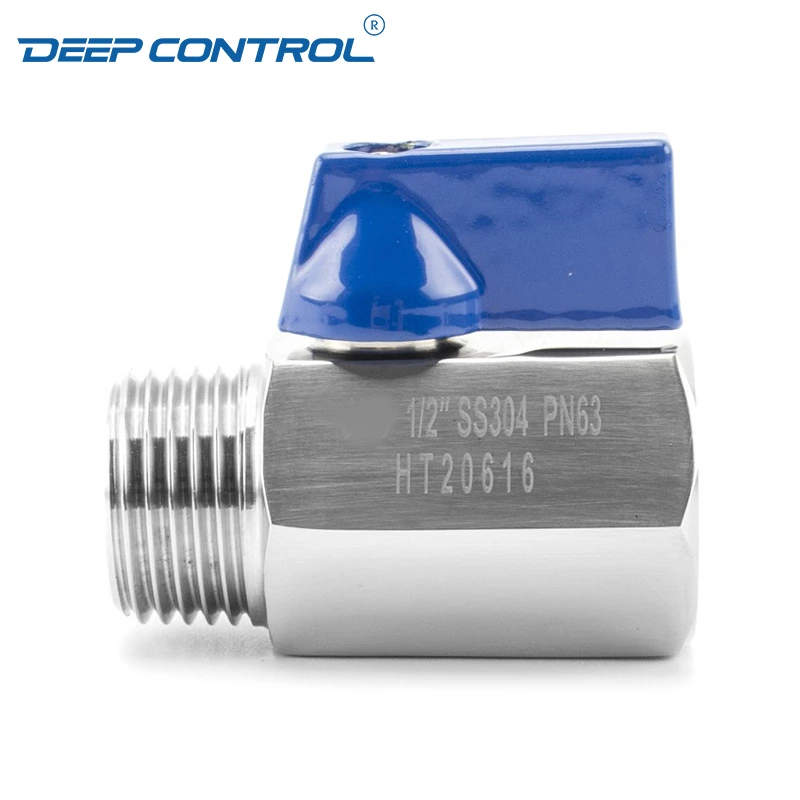 Cooling Water Data Center SS304 SS316 Stainless Steel Male Female BSPT NPT Thread Mini Ball Valve