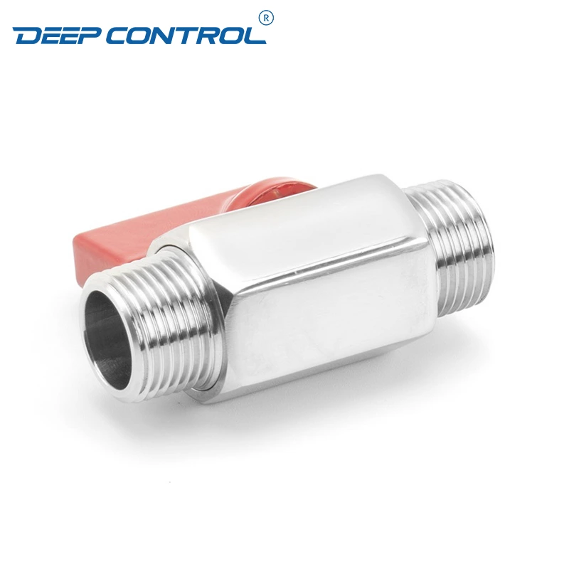 Liquid Cooling Water Prevent Leaks Stainless Steel SS304 SS316 PN63 NPT BSPT Thread Male Male Mini Ball Valve
