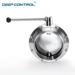 Data Center Liquid Cooling Water CDU 8 INCH Hygienic Stainless Steel Pull Handle Butterfly Valve
