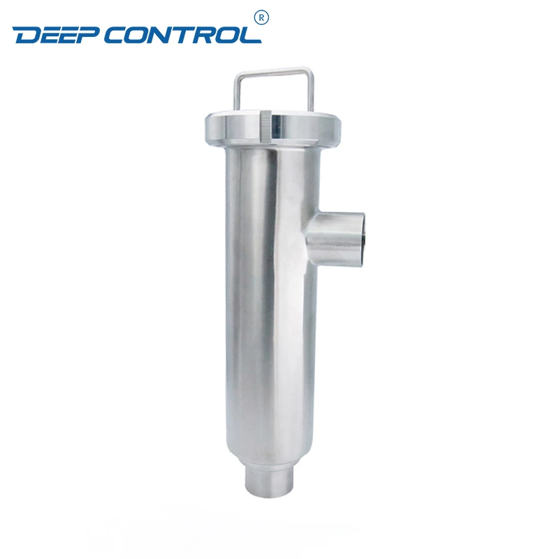 Stainless Steel Hygienic Cooling Water Data Center Butt Weld Angle Type Filter Strainer
