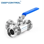 CDU Direct Liquid Cooling Solutions Data Center Sanitary Stainless Steel Male Thread 3 Way Ball Valve
