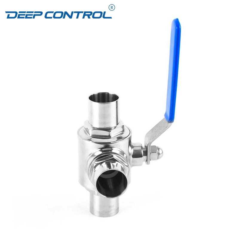 Water Cooling Liquid Data Center Energy Storage Sanitary Stainless Steel Welding 3 Way Ball Valve