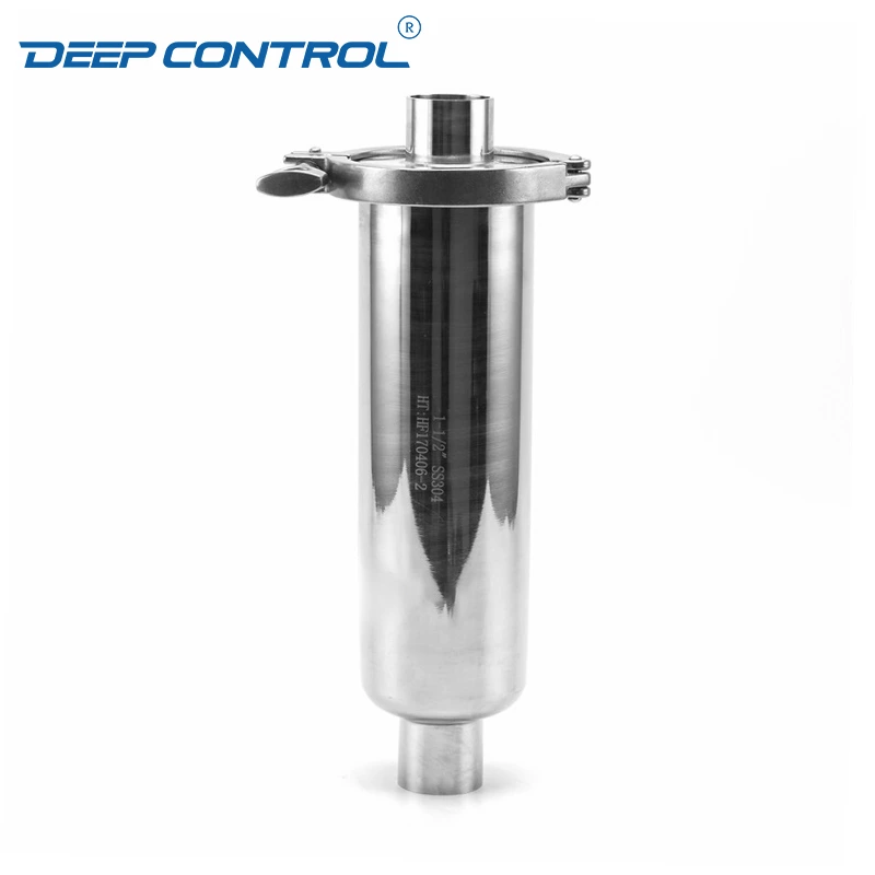 Sanitary Water Cooling Liquid Data Center Hygienic Stainless Steel Butt Weld Straight Tube Strainer Filter