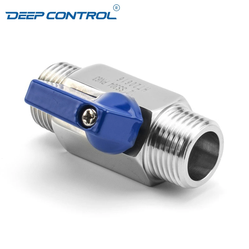 Energy Storage Liquid Cooling Water SS304 SS316 Stainless Steel PN63 BSPT Thread Male Male Mini Ball Valve