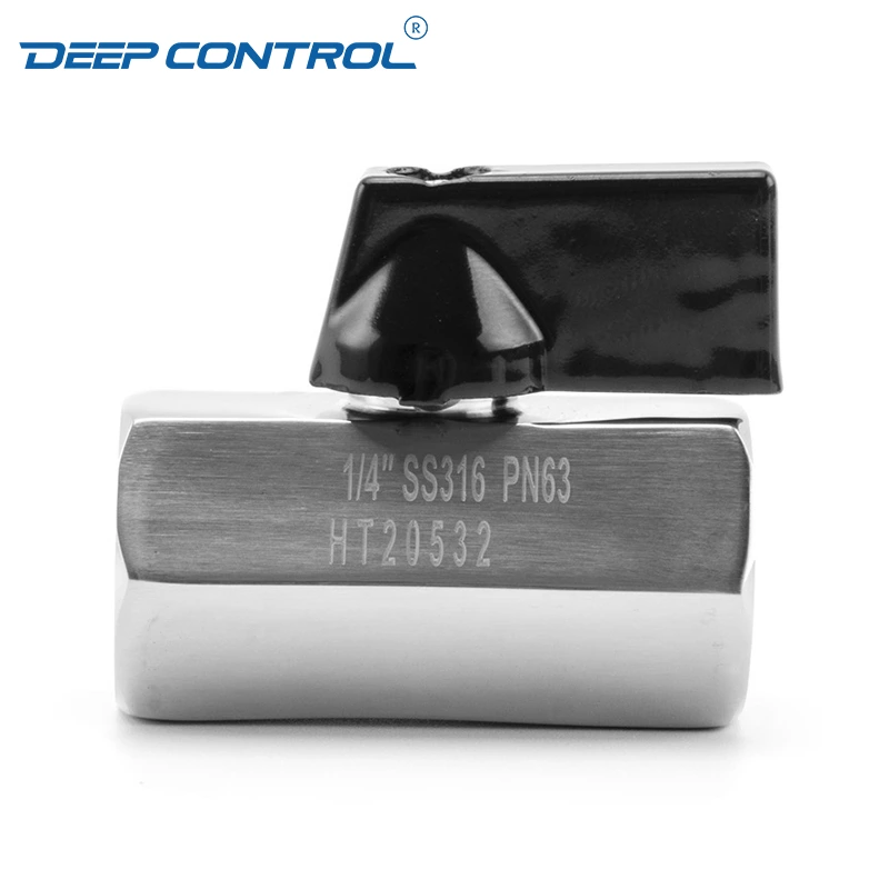 Liquid Cooling Water Energy Storage Stainless Steel PN63 BSPT NPT Thread Female Female Mini Ball Valve