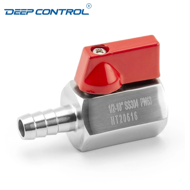 Water Cooling Liquid Data Center Stainless Steel SS304 SS316 BSPT NPT Female Hose Adapter Thread Mini Ball Valve