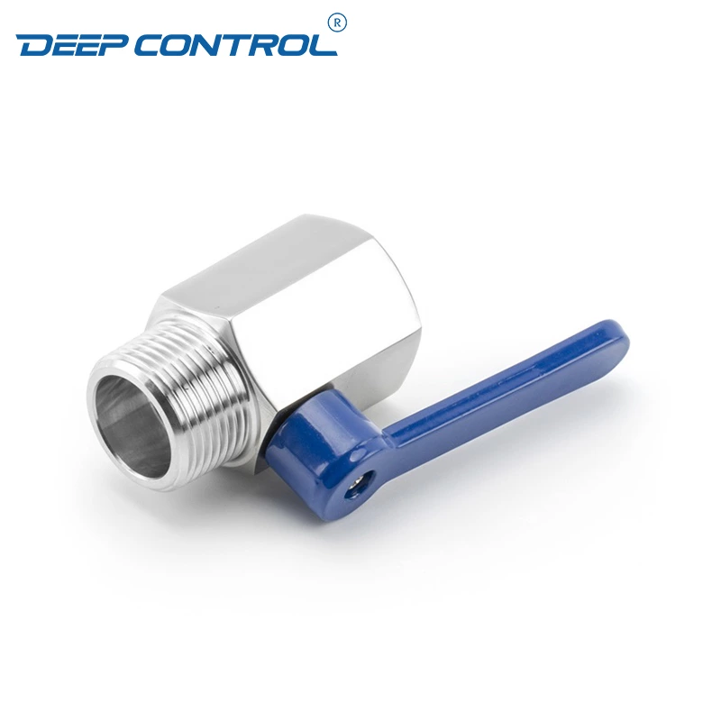 Stainless Steel Cooling Water Data Center BSPT NPT Thread Female Male Thread Mini Ball Valve with Extended Handle