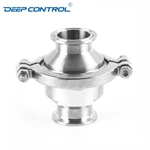 Data Center Liquid Cooling Water Stainless Steel Sanitary Tri Clamp No Return Check Valve With High Pressure Clamp