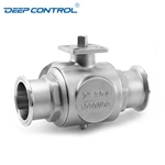 Liquid Cooling System Designs Sanitary Stainless Steel Auto Three Way Clamped Fixed Ball Valve