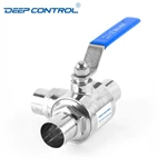Water Cooling Liquid Data Center Energy Storage Sanitary Stainless Steel Welding 3 Way Ball Valve