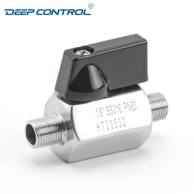 Cooling Water Energy Storage Stainless Steel SS304 SS316 NPT BSPT Male Male Thread Mini Ball Valve