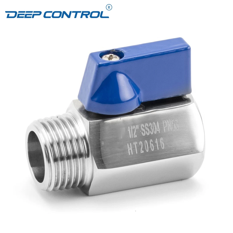 Cooling Water Data Center SS304 SS316 Stainless Steel Male Female BSPT NPT Thread Mini Ball Valve