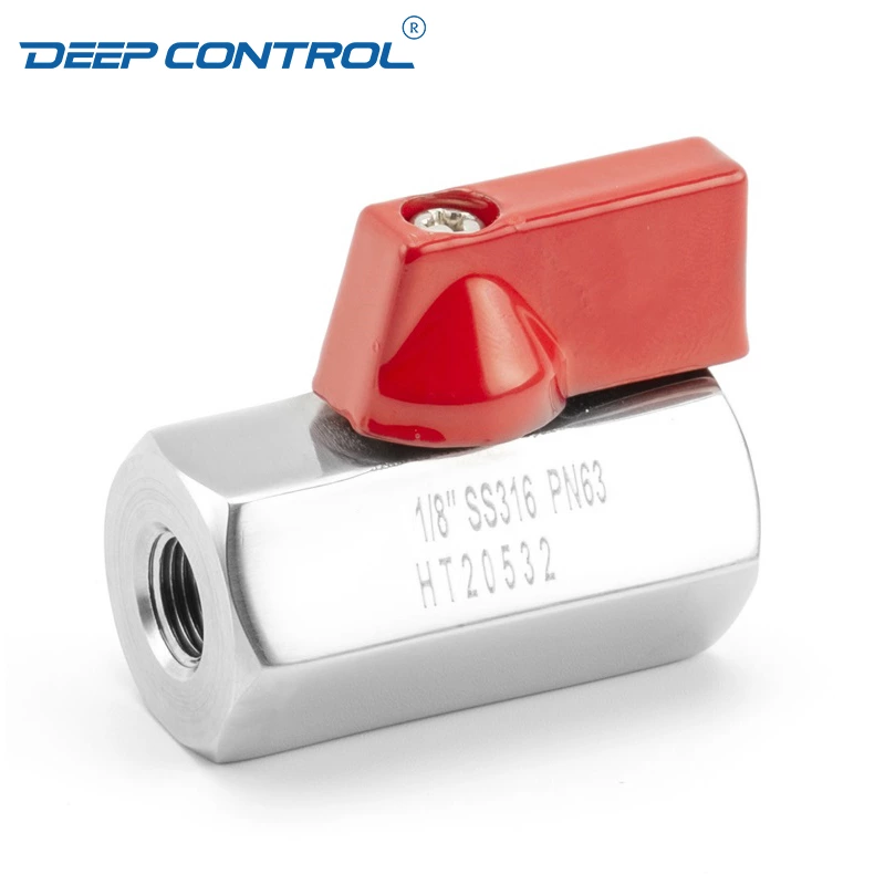 Liquid Cooling Water CDU Stainless Steel SS304 SS316 PN63 BSPT NPT Thread Female Female Thread Mini Ball Valve