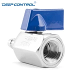 Energy Storage Liquid Cooling Water Stainless Steel SS304 SS316 Thread BSPT NPT Female Hose Adapter Mini Ball Valve