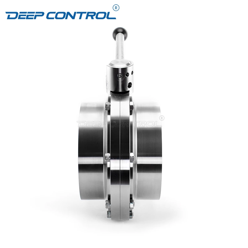 Data Center Liquid Cooling Water CDU 8 INCH Hygienic Stainless Steel Pull Handle Butterfly Valve