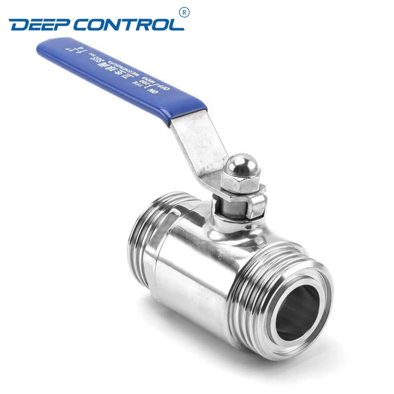 Hygienic Liquid Cooling Water Energy Storage Stainless Steel Food Male-Male Thread Ball Valve