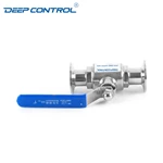 Sanitary Stainless Steel Cooling Water Energy Storage Data Center Clamped Ball Valve