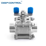 Liquid Cooling Water Leak Free Data Center Manual 3PC Hygienic SS304 SS316L Ball Valve