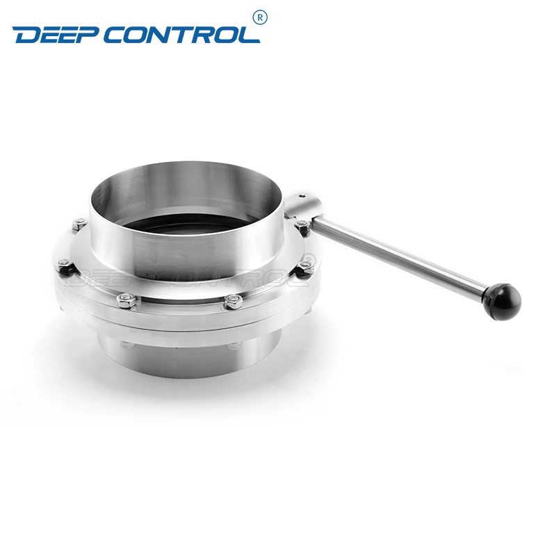 Data Center Liquid Cooling Water CDU 8 INCH Hygienic Stainless Steel Pull Handle Butterfly Valve