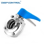 Coolant Distribution Units Data Center Sanitary Stainless Steel Welding Butterfly Valve With Plastic Handle
