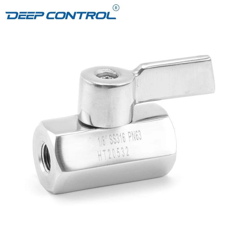 Energy Storage Liquid Cooling Water Stainless Steel SS304 SS316 NPT BSPT Female Thread Mini Ball Valve with SS Handle