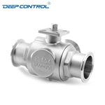 Liquid Cooling System Designs Sanitary Stainless Steel Auto Three Way Clamped Fixed Ball Valve