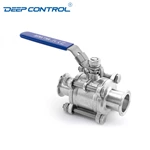 Liquid Data Cooling Water Leak Free Energy Storage Sanitary Stainless Steel 3PC Ball Valve