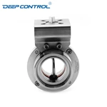 Liquid Cooling Solutions Energy Storage DIN Sanitary Stainless Steel Thread Butterfly Valve With Bracket