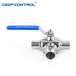 Water Cooling Liquid Data Center Energy Storage Sanitary Stainless Steel Welding 3 Way Ball Valve