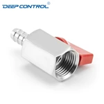 Water Cooling Liquid Data Center Stainless Steel SS304 SS316 BSPT NPT Female Hose Adapter Thread Mini Ball Valve