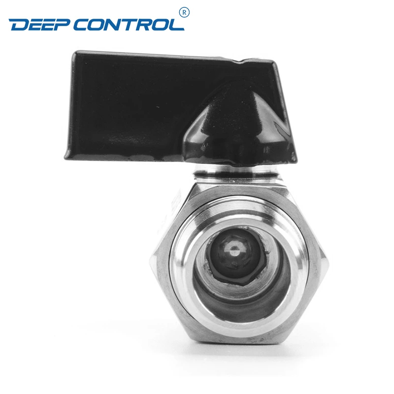 Stainless Steel SS304 SS316 Data Center Liquid Cooling Water NPT BSPT Thread Male Hose Rubber Adapter Mini Ball Valve