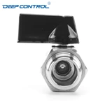 Stainless Steel SS304 SS316 Data Center Liquid Cooling Water NPT BSPT Thread Male Hose Rubber Adapter Mini Ball Valve