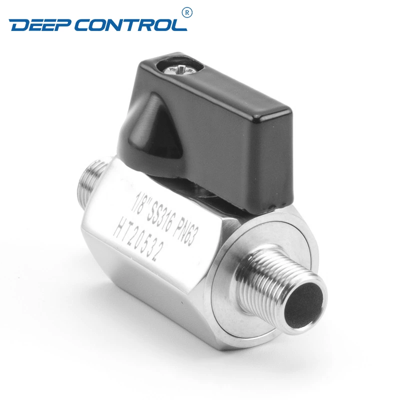 Cooling Water Energy Storage Stainless Steel SS304 SS316 NPT BSPT Male Male Thread Mini Ball Valve