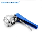 Direct to Chip Liquid Cooling Sanitary Stainless Steel Thread Weld Butterfly Valve With Plastic Handle
