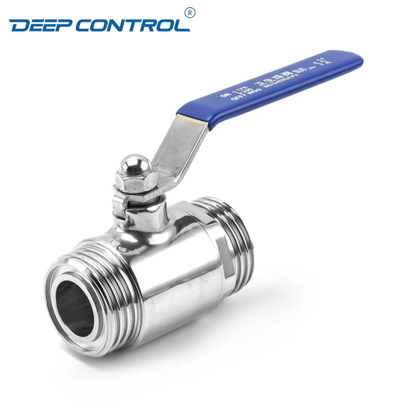 Hygienic Liquid Cooling Water Energy Storage Stainless Steel Food Male-Male Thread Ball Valve