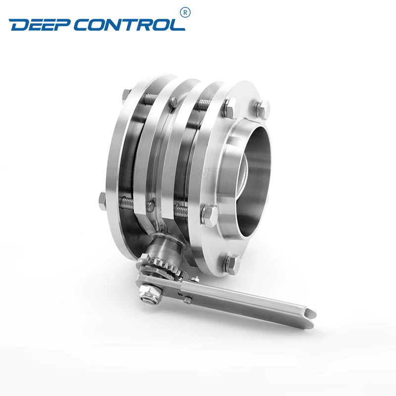 Liquid Cooling Water Data Center CDU Hygienic Stainless Steel Leak Free 3-Piece Butterfly Valve