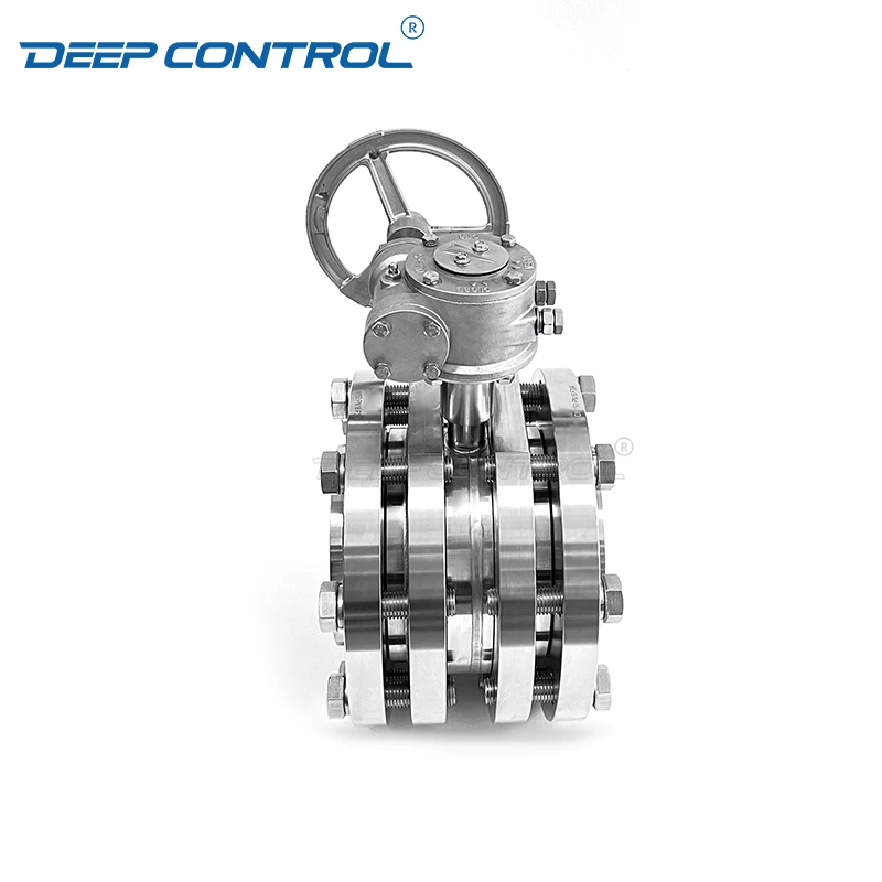 Liquid Cooling Water Data Center Free Leak Sanitary Worm Gear Operate 3 Piece Butterfly Valve