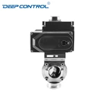 Data Center Chiller Prevent Leaks Sanitary Stainless Steel Welding Butterfly Valve With Electric Actuator