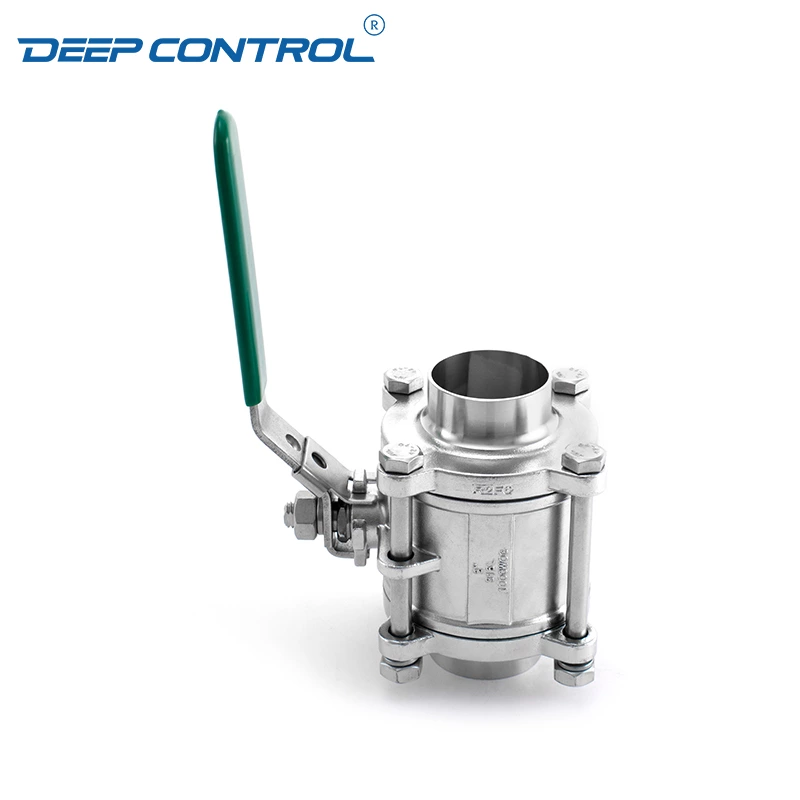 Energy Storage Water Data Cooling Water Hygienic Stainless Steel 3PC Butt Weld Ball Valve