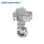 Data Center Cooling Water Sanitary Stainless Steel Electric Clamp Butterfly Valve