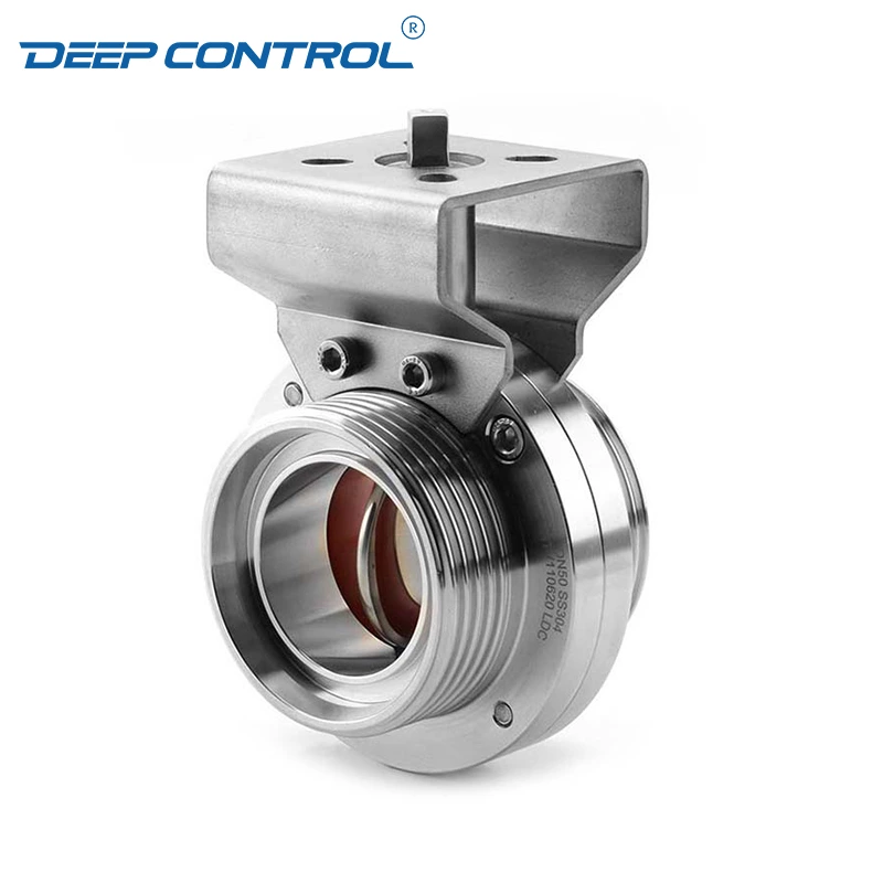 Liquid Cooling Solutions Energy Storage DIN Sanitary Stainless Steel Thread Butterfly Valve With Bracket