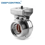 Liquid Cooling Solutions Energy Storage DIN Sanitary Stainless Steel Thread Butterfly Valve With Bracket