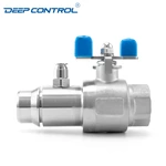 Liquid Cooling Water Energy Storage Leak Free Stainless Steel Sanitary Drain Ball Valve with Air Nozzle