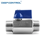 Energy Storage Liquid Cooling Water SS304 SS316 Stainless Steel PN63 BSPT Thread Male Male Mini Ball Valve